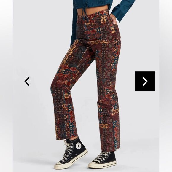 NWT RVCA Retro High Waisted Wide Leg Cords - Picture 2 of 16